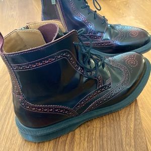 Dr. Martens Women's Delphine Red Arcadia Ankle Boot 8.0